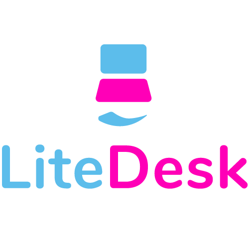 LiteDesk_pink_vertical LiteDesk Logo Pink